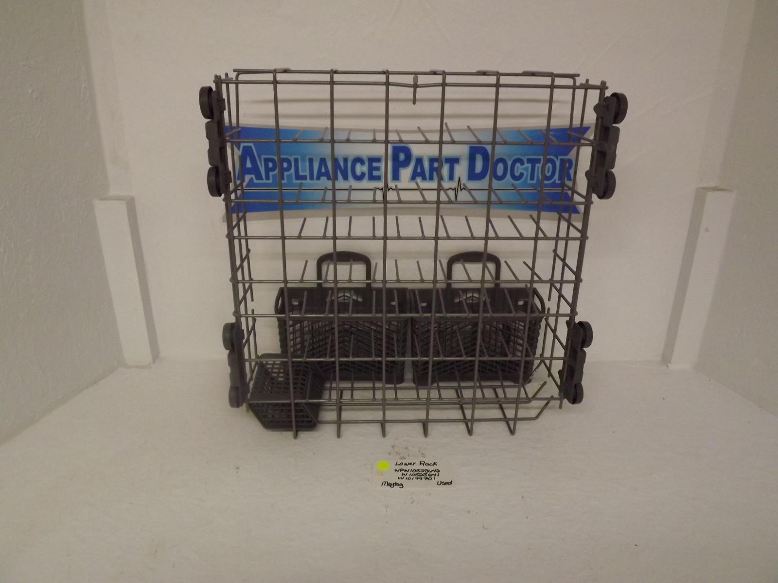Maytag Dishwasher WPW10525642 W10525641 W10199701 Lower Rack Used Maytag Dishwasher WPW10525642 W10525641 W10199701 Lower Rack Used